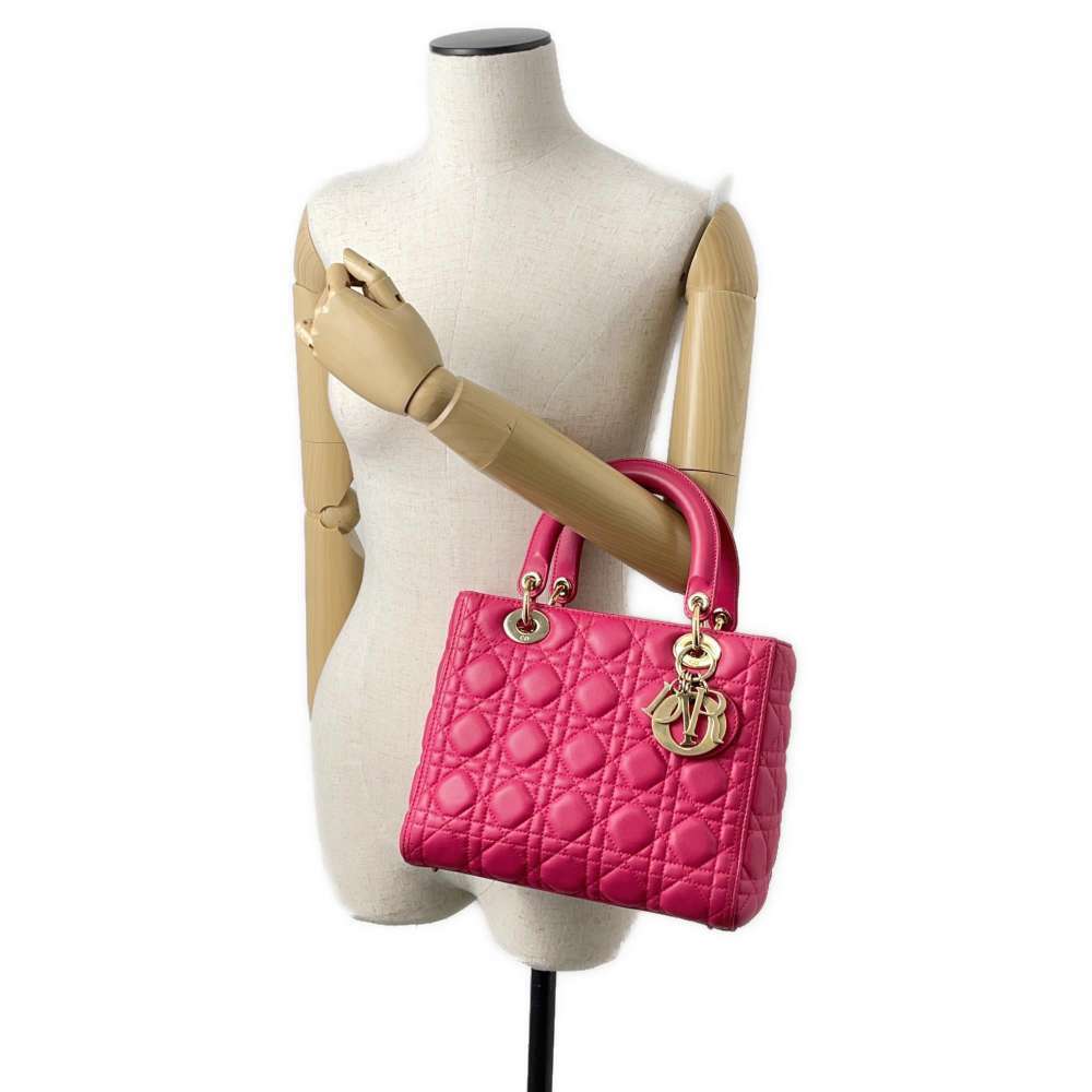 Christian Dior handbag Lady Cannage shoulder bag - Picture 4 of 12